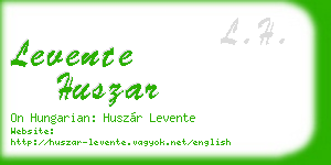 levente huszar business card