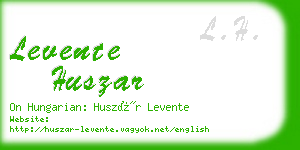 levente huszar business card
